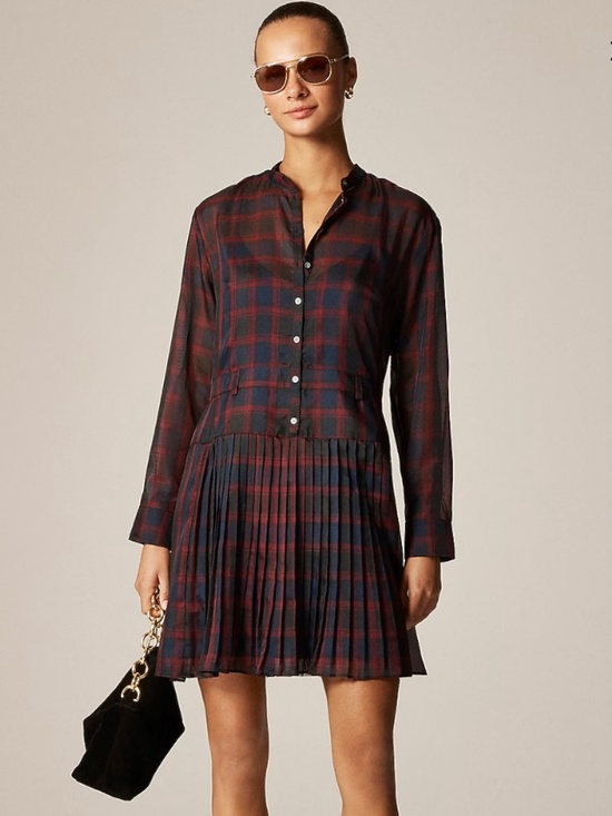 J. Crew Dresses & Skirts - J Crew Stewart Tartan Print Dress w/Slip.  SOLD OUT ONLINE.